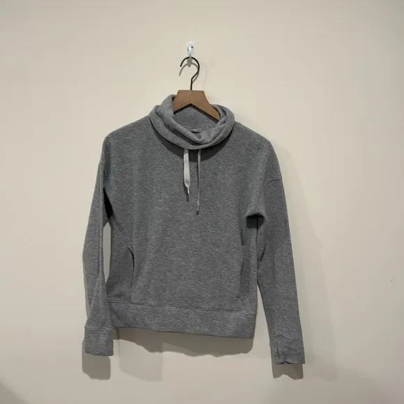 • Lululemon • Women’s Go Forward Pullover Fleece Cowl Neck Heathered Core 4
