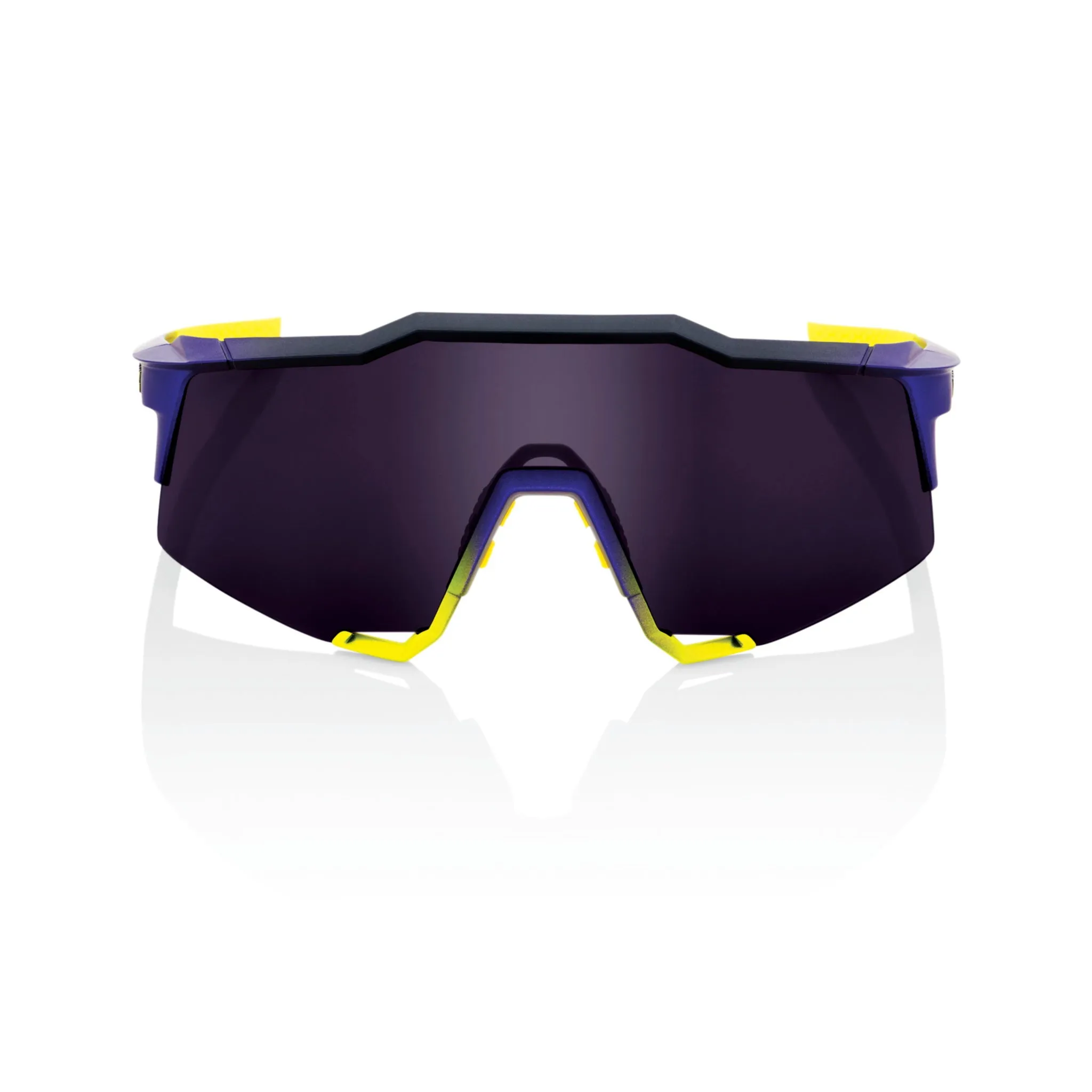 100% Speedcraft Sunglasses Matte Metallic Digital Brights with Dark Purple Lens