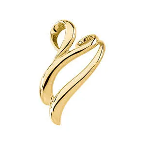 14k White Gold Fashion Chain Slide