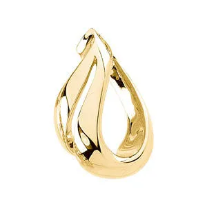 14k Yellow Gold 28.5x18mm Fashion Chain Slide