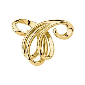 14K Yellow Gold Fashion Omega Slide