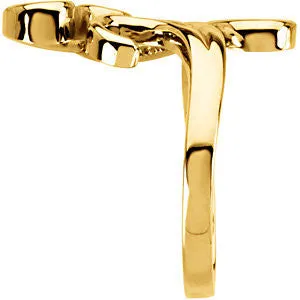 14k Yellow Gold Fashion Ring, Size 7