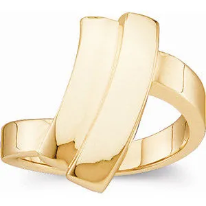 14k Yellow Gold Fashion Ring, Size 7