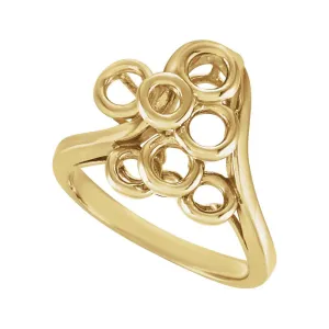 14k Yellow Gold Freeform Ring, Size 6