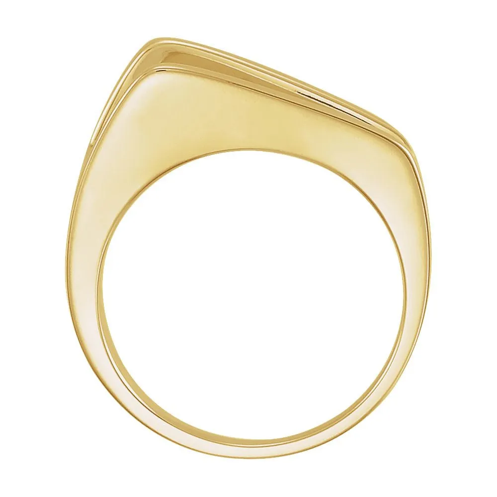 14k Yellow Gold Freeform Ring, Size 6
