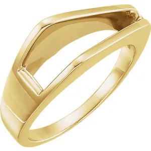 14k Yellow Gold Freeform Ring, Size 6