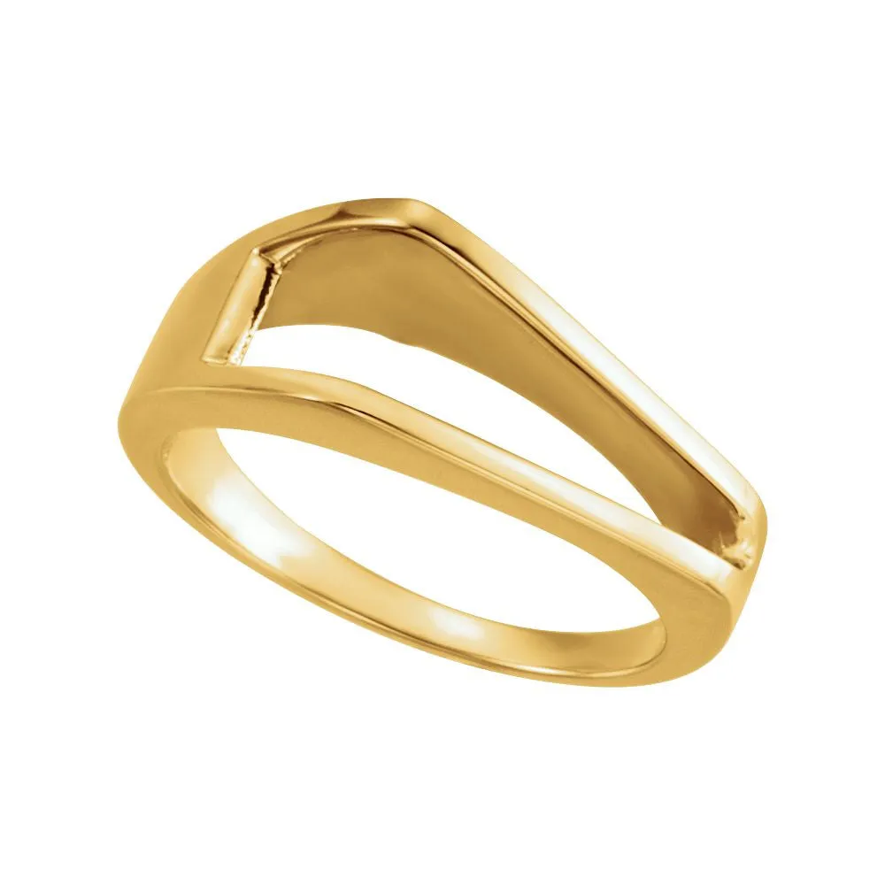 14k Yellow Gold Freeform Ring, Size 6