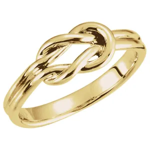 14k Yellow Gold Knot Design Ring, Size 6