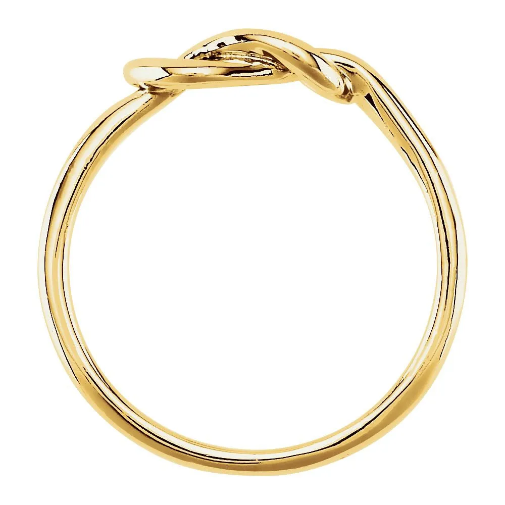 14k Yellow Gold Knot Design Ring, Size 6