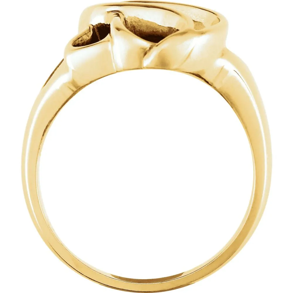 14k Yellow Gold Metal Fashion Ring, Size 6