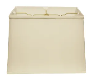 16" Ivory Throwback Rectangle Pongee Silk Lampshade