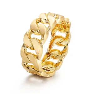 18K Gold-Plated Curb-Chain Bangle