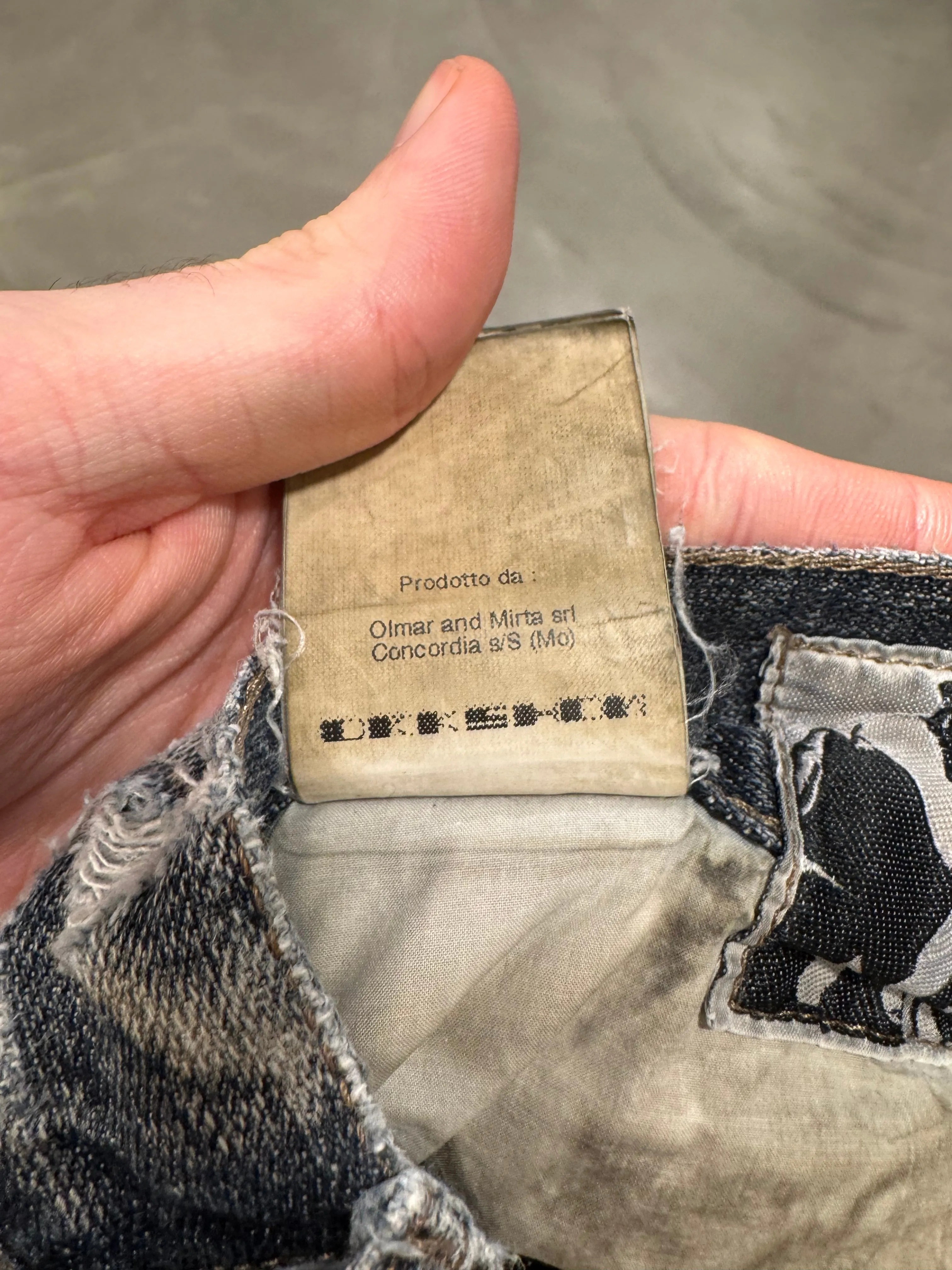 2000s Rick Owens trashed distressed jeans
