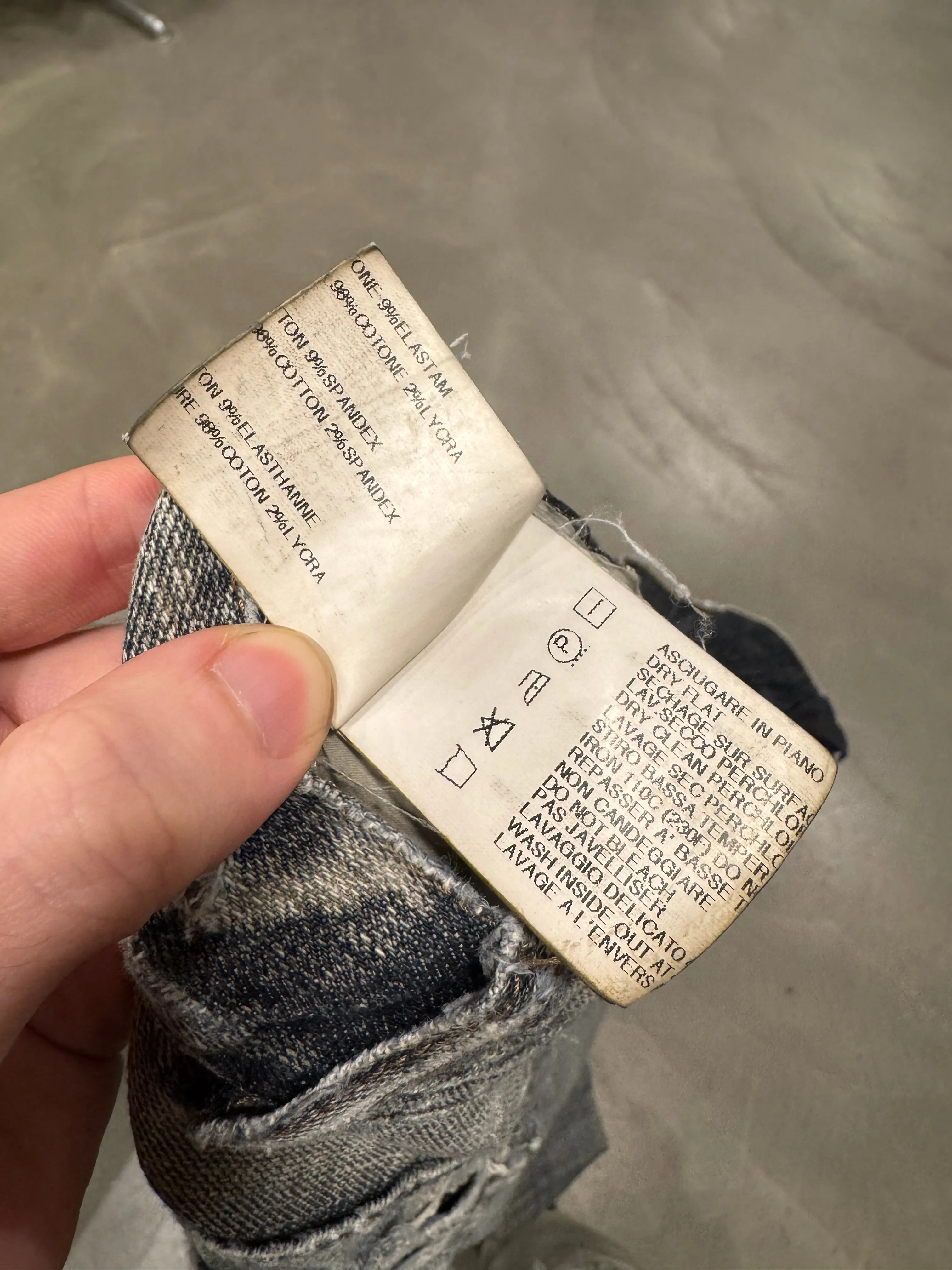 2000s Rick Owens trashed distressed jeans