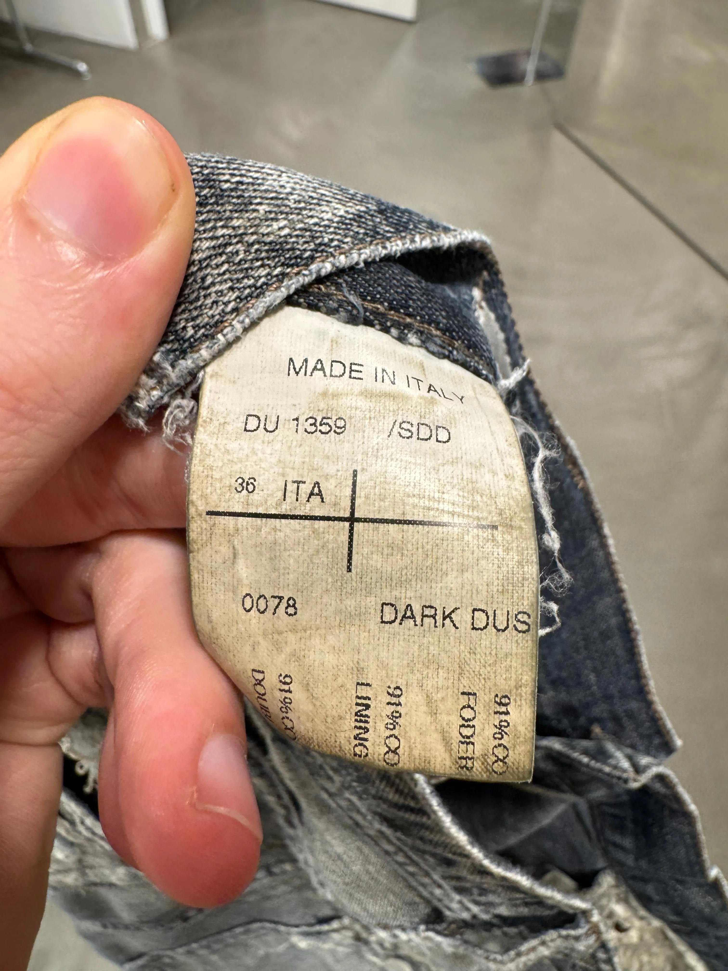2000s Rick Owens trashed distressed jeans