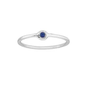 2.00mm Sapphire Bezel Wire Ring