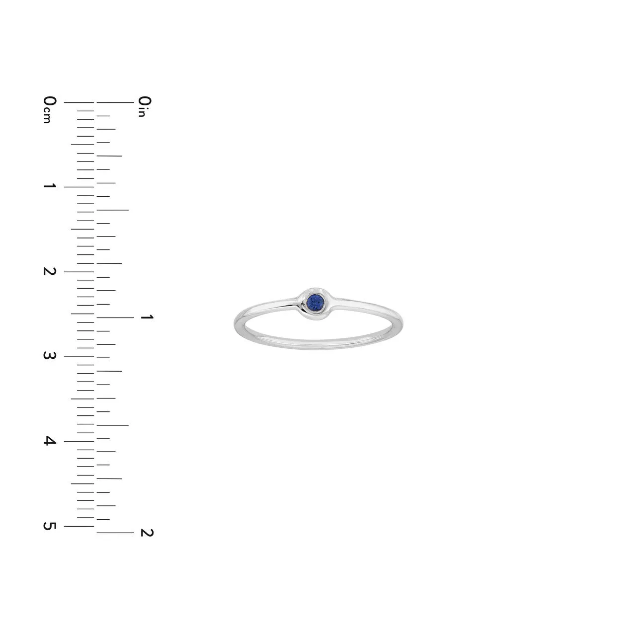 2.00mm Sapphire Bezel Wire Ring
