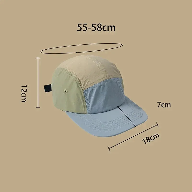 2024 Quick Drying  Waterproof Splicing Summer 5 Panel Cap Men Women Sports Fitted Golf gorra de beisbol Snapback Hats 56-60cm