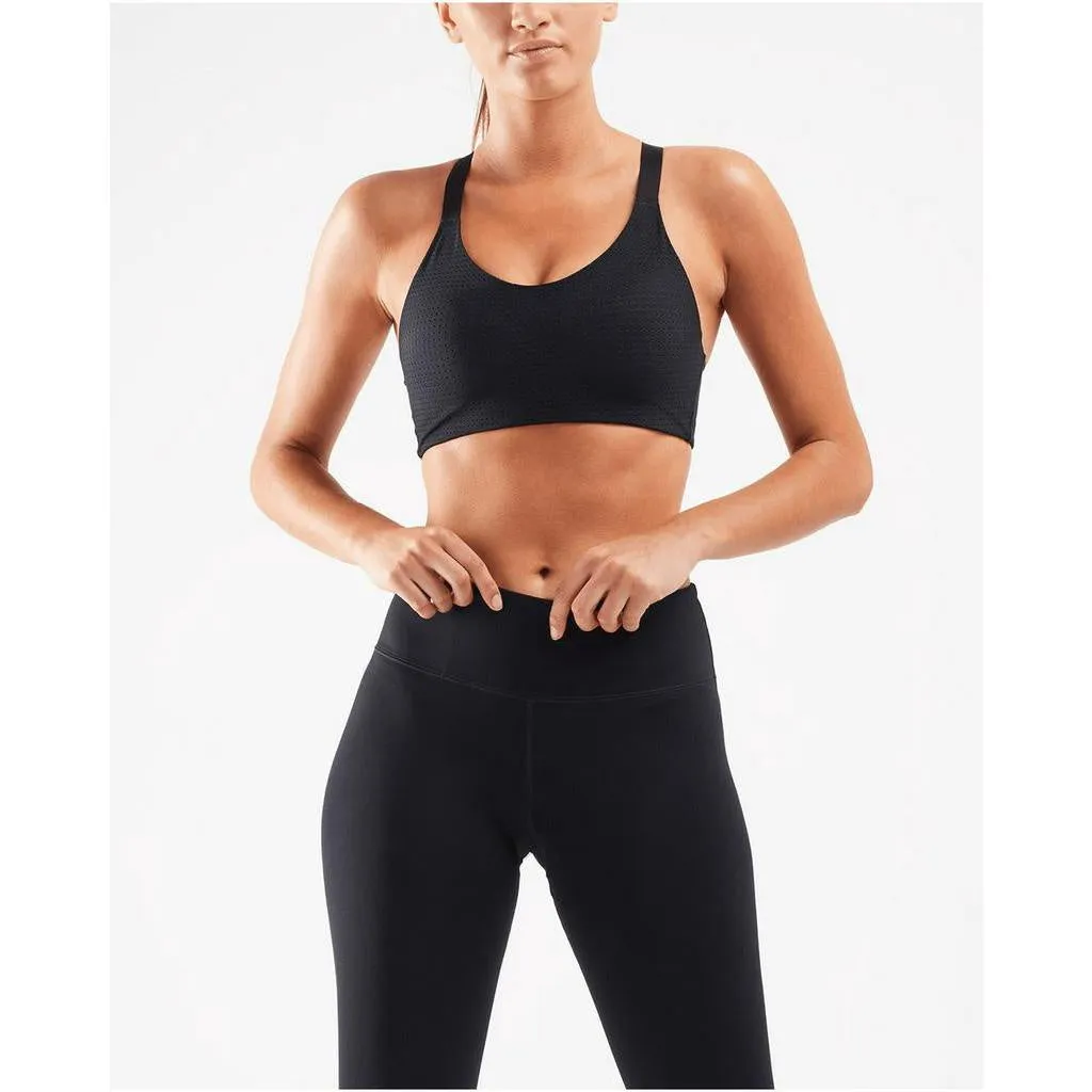 2XU Women Aero Medium Impact Bra - Black / Black