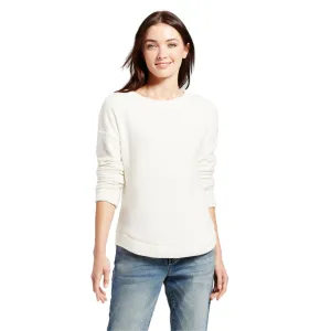 A New Day Women's Cozy Leisure Shirt Top Cream XXL