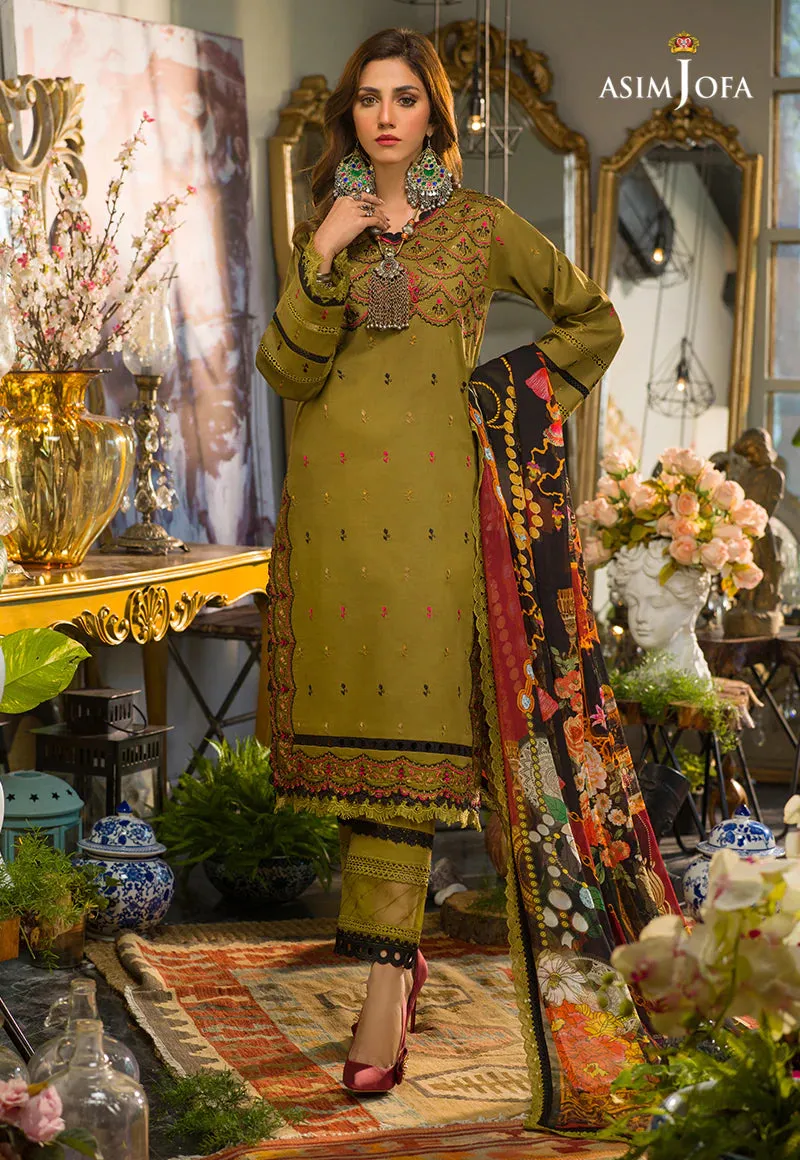 AJPR-34 | Asim Jofa Prints Rania Collection 2022 | Unstitched Embroidered Lawn Suits
