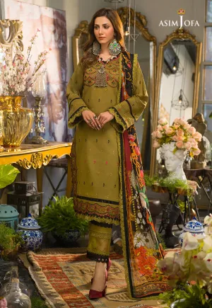 AJPR-34 | Asim Jofa Prints Rania Collection 2022 | Unstitched Embroidered Lawn Suits