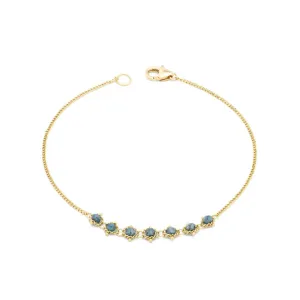 Amáli Blue Diamond Petite Textile Bracelet