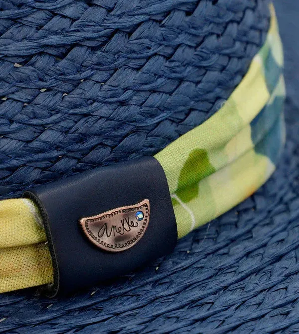 Anekke Navy Blue Raffia Straw Hat