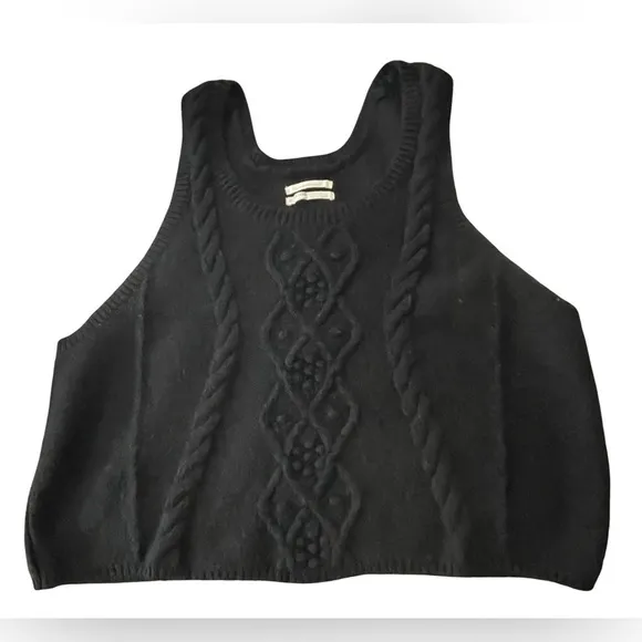 Anthropologie Cable-Knit Sweater Tank in XL