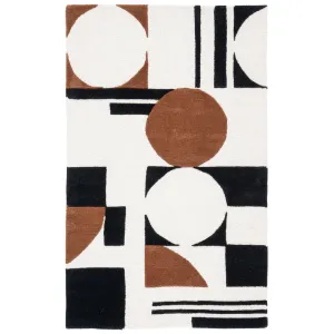 Antoni Handmade Wool Ivory/Black/Brown Rug AllModern Rug Size: Rectangle 2' x 3'
