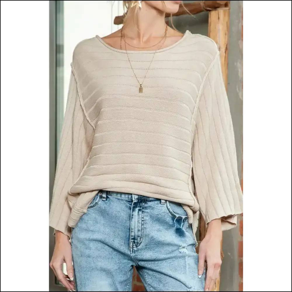 Apricot Ribbed Knit: Sweater Weather just Got Real  🍑