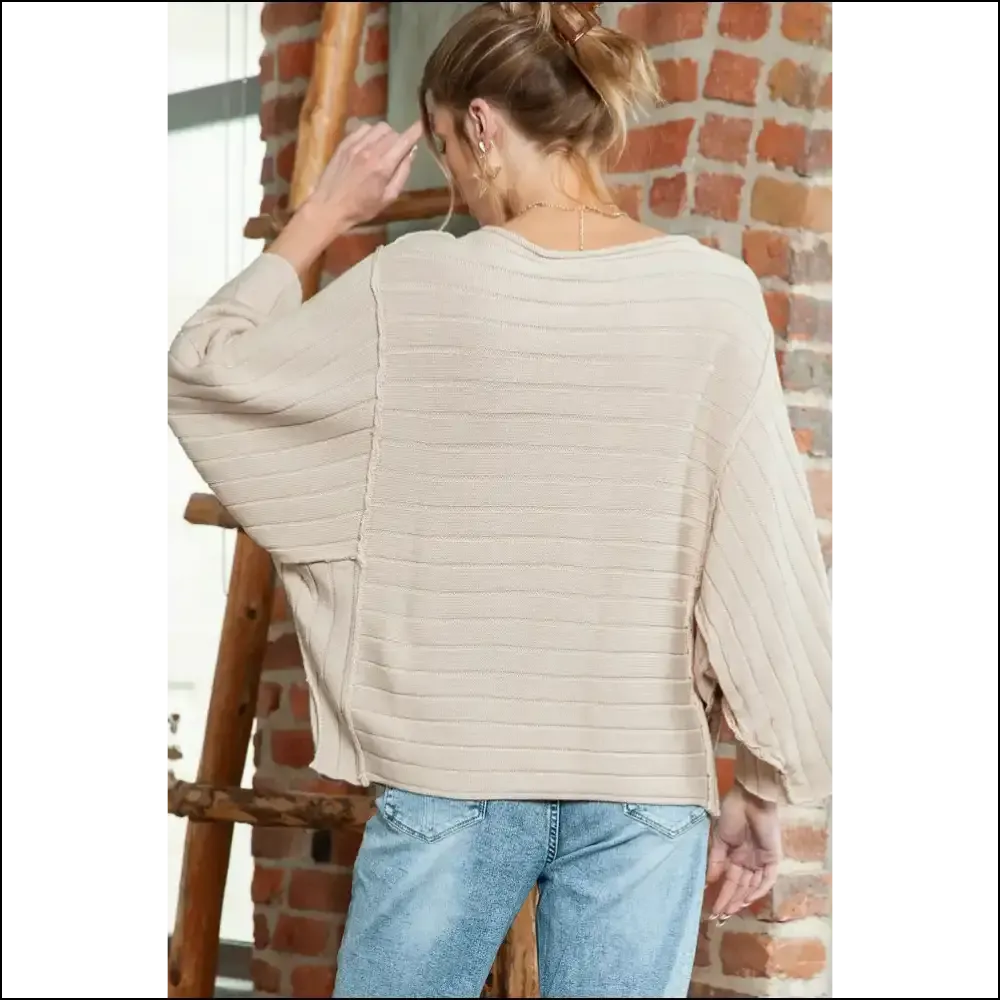 Apricot Ribbed Knit: Sweater Weather just Got Real  🍑