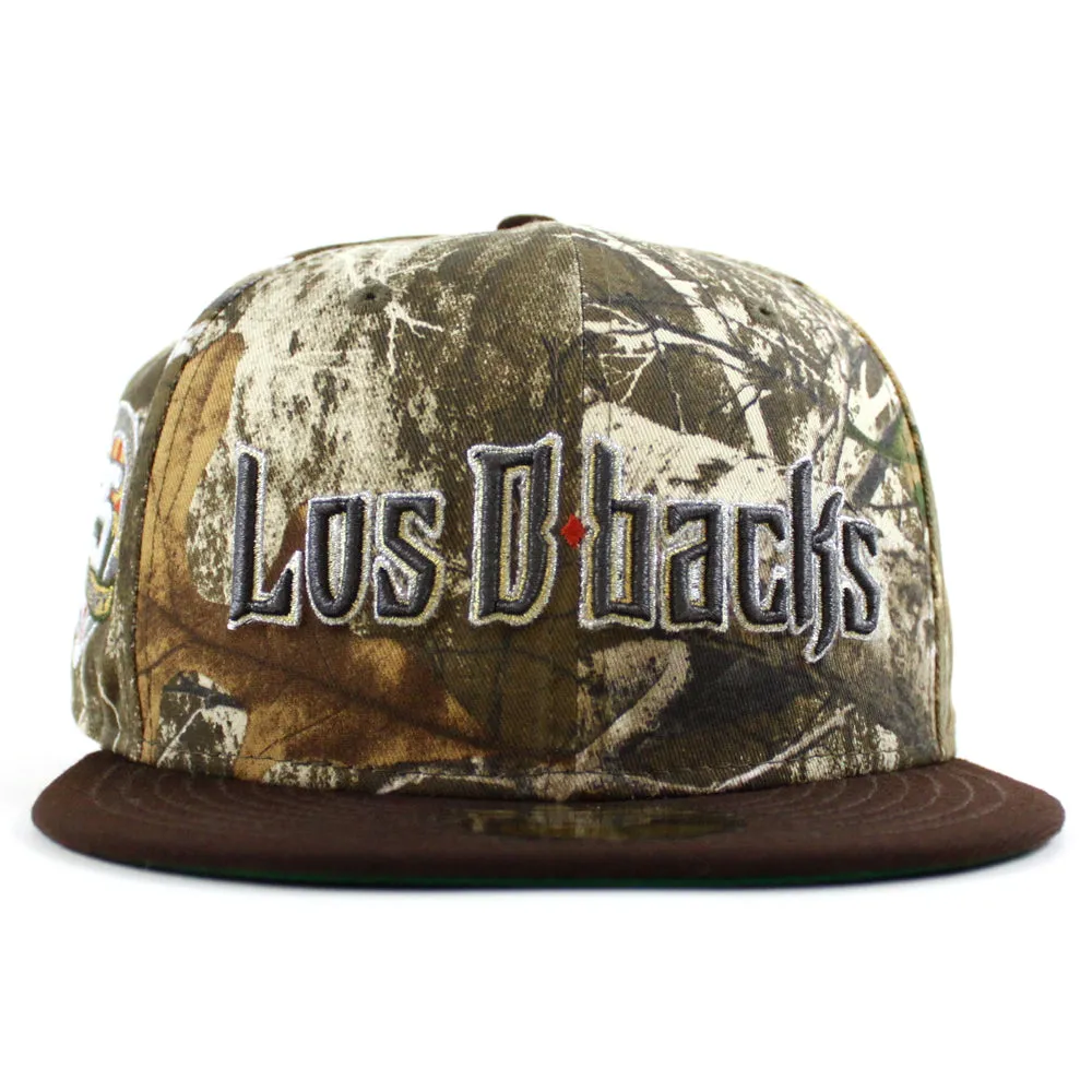Arizona Diamondbacks (Los Diamondbacks) Arizona Born 25Th Anniversary New Era 59Fifty Fitted Hat (RealTree Camo BurntWood Green Under Brim)