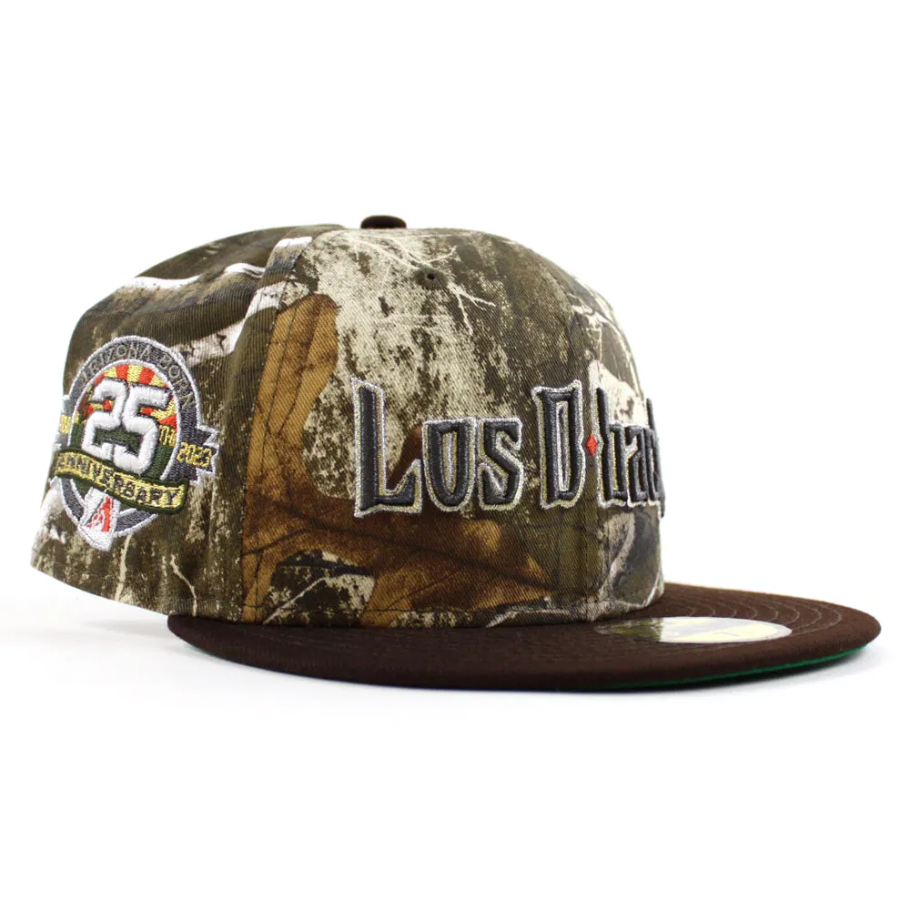 Arizona Diamondbacks (Los Diamondbacks) Arizona Born 25Th Anniversary New Era 59Fifty Fitted Hat (RealTree Camo BurntWood Green Under Brim)