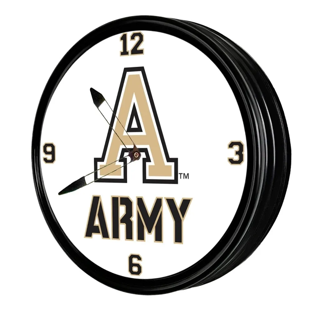 Army Black Knights: Retro Lighted Wall Clock