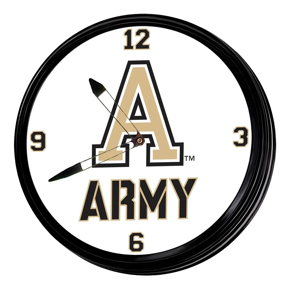 Army Black Knights: Retro Lighted Wall Clock