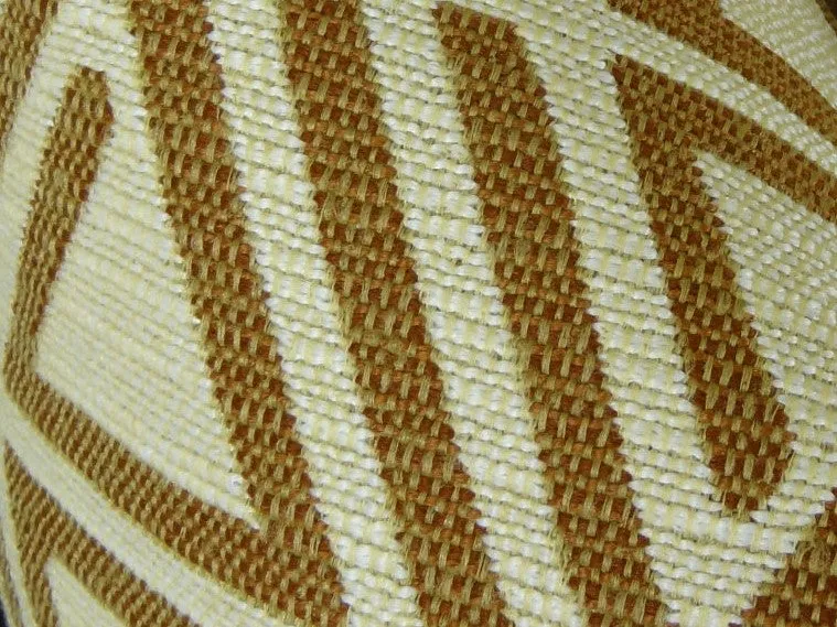 Arrow Maze Cream and Brown Handmade Luxury Pillow