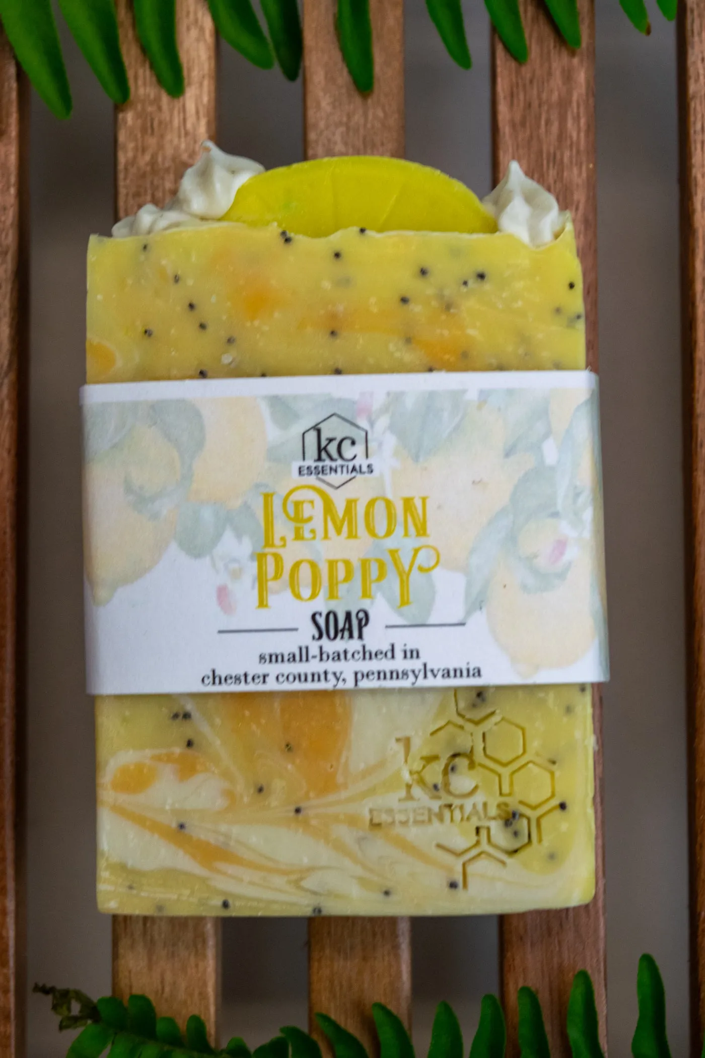 Artisan Made Vegan Bar Soap - Lemon Poppy