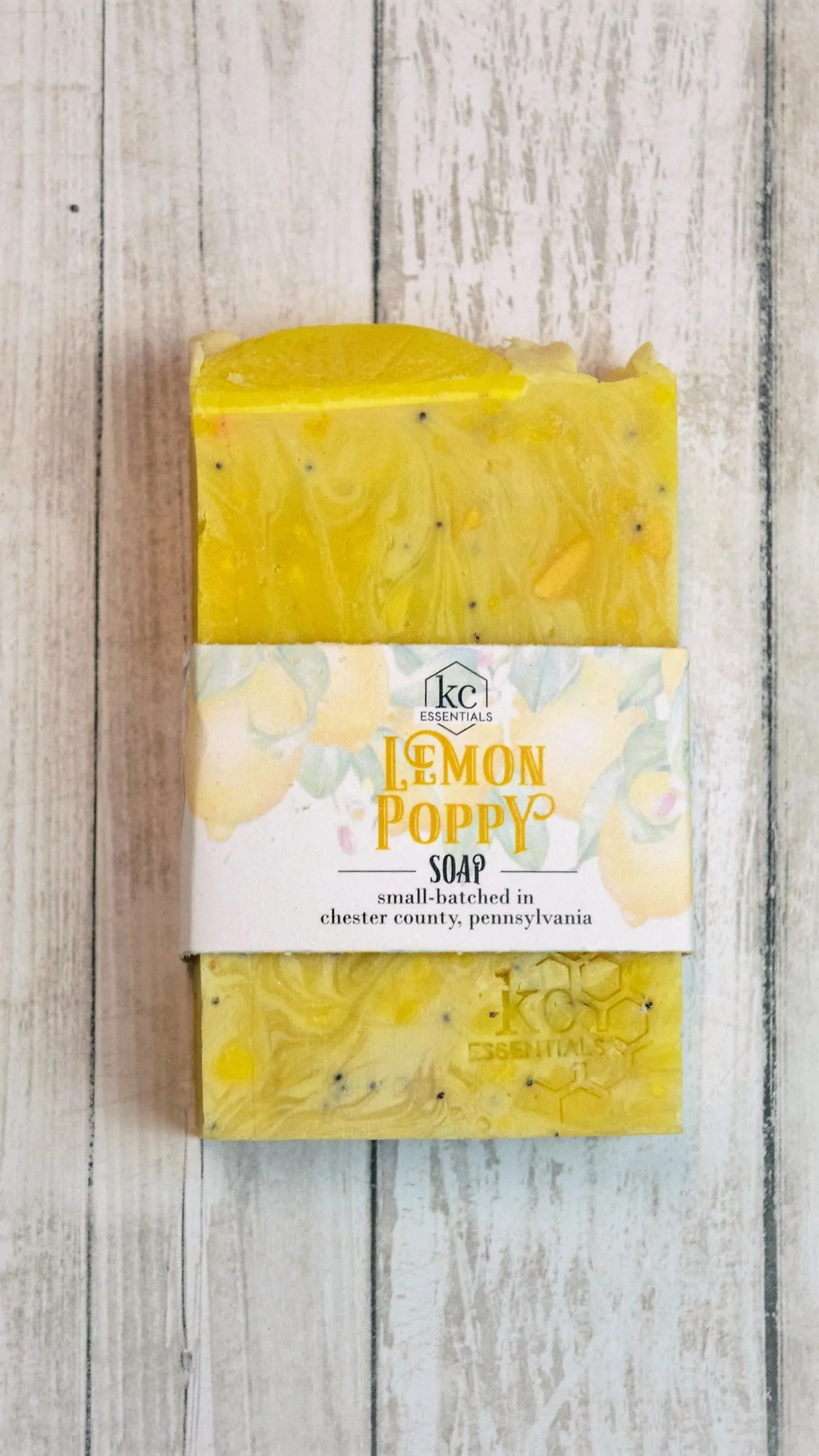 Artisan Made Vegan Bar Soap - Lemon Poppy