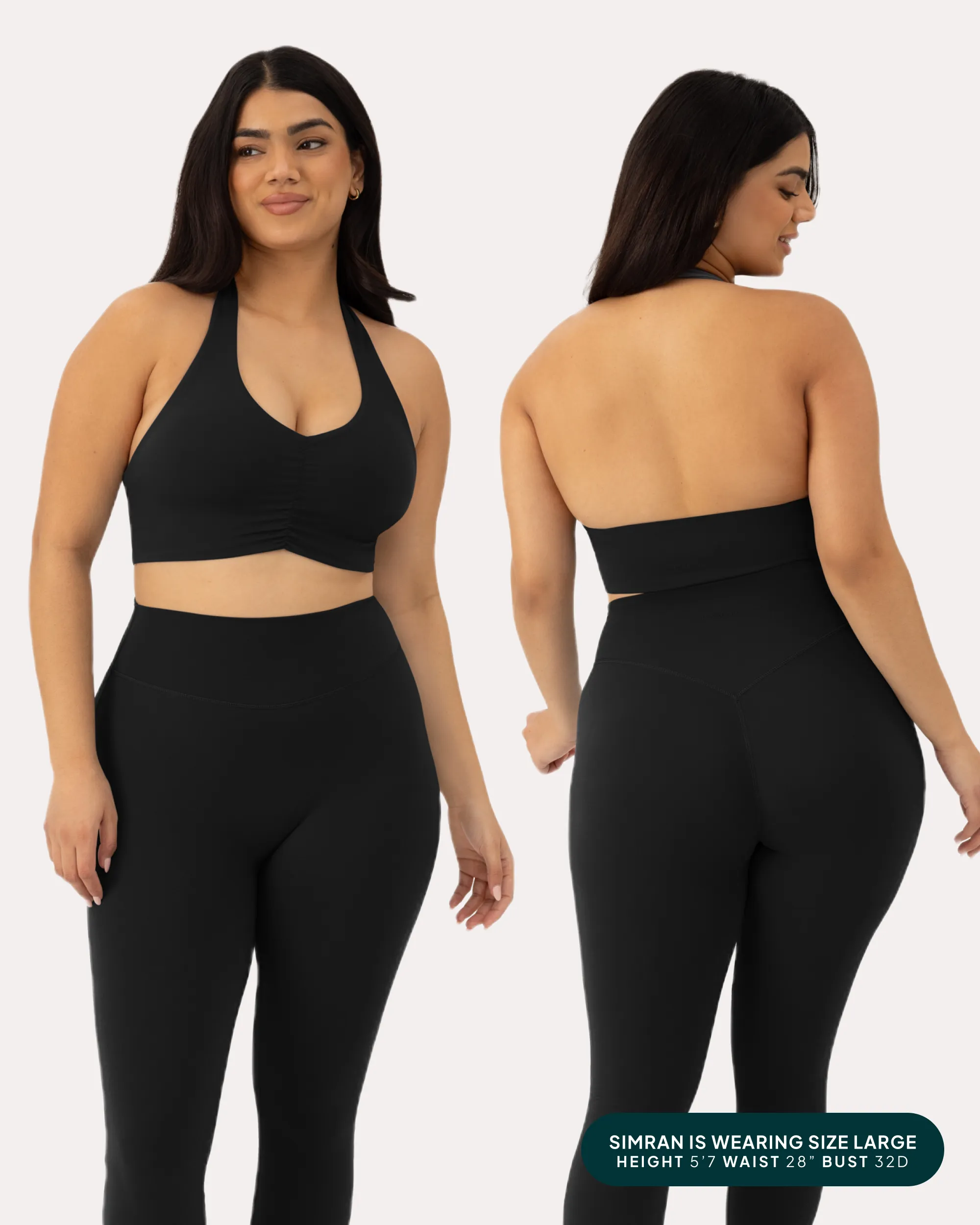 Athleisure Scrunch Halter Low-Support Sports Bra