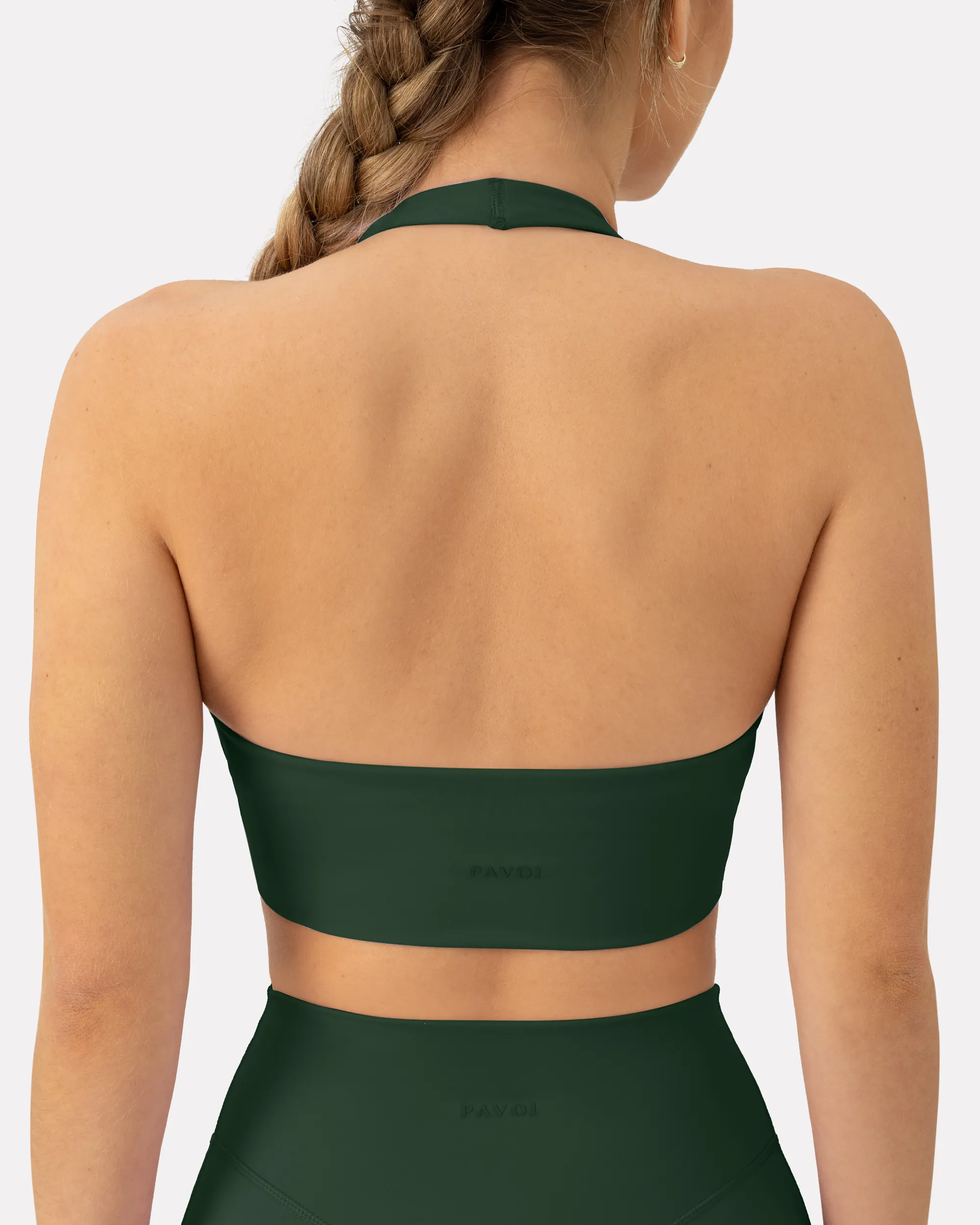 Athleisure Scrunch Halter Low-Support Sports Bra