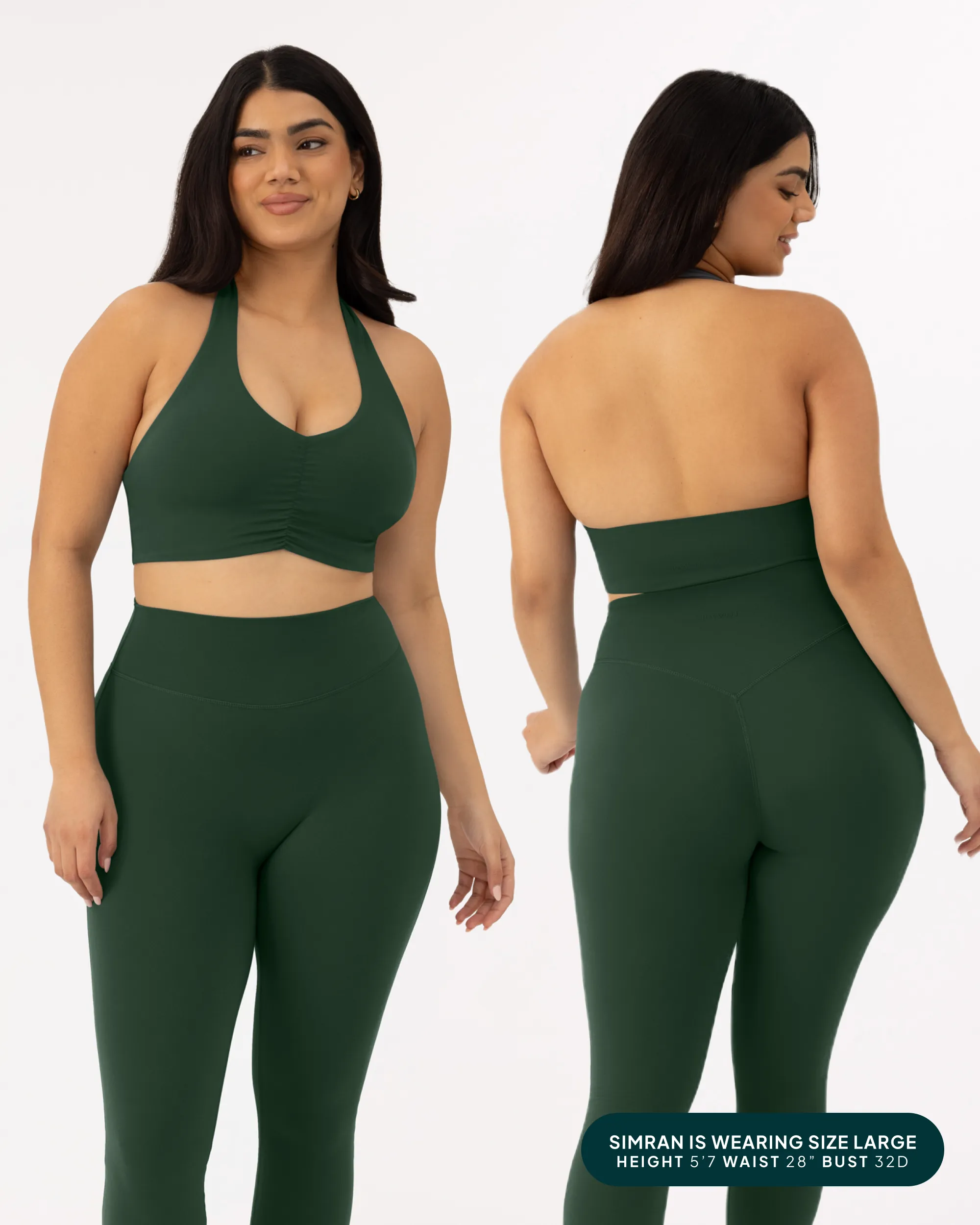 Athleisure Scrunch Halter Low-Support Sports Bra