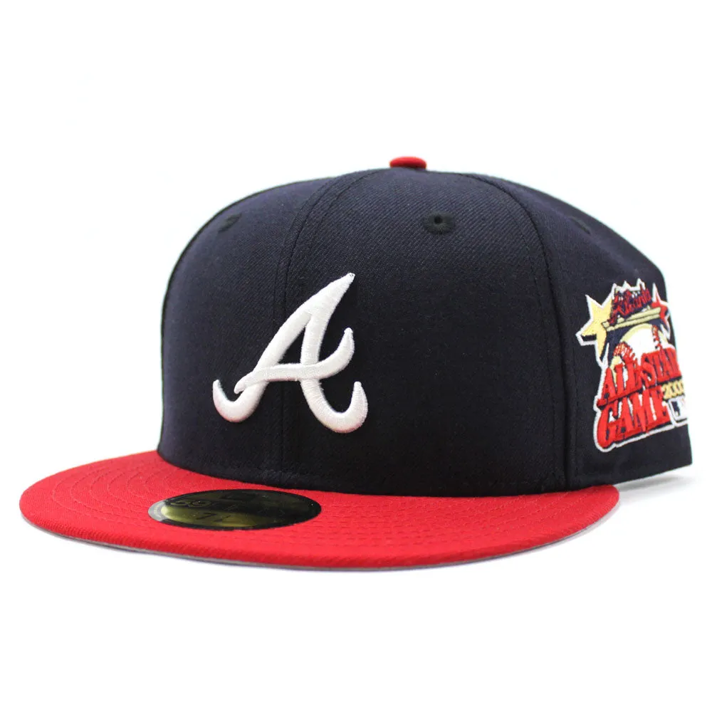 Atlanta Braves 2000 All Star Game New Era 59Fifty Fitted Hat (Navy Red Gray Under Brim)