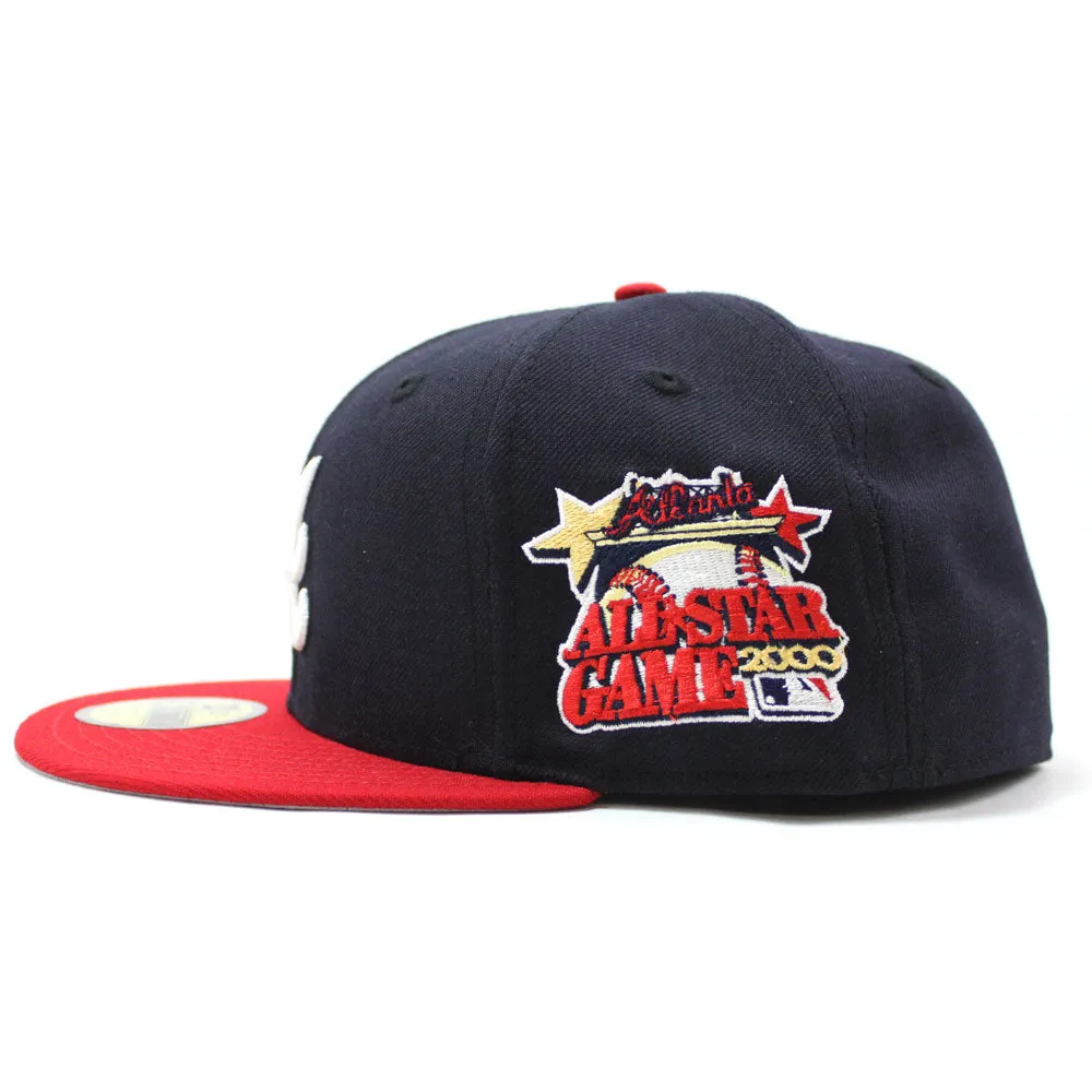 Atlanta Braves 2000 All Star Game New Era 59Fifty Fitted Hat (Navy Red Gray Under Brim)