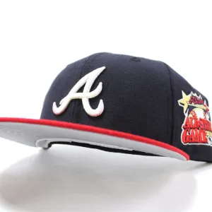 Atlanta Braves 2000 All Star Game New Era 59Fifty Fitted Hat (Navy Red Gray Under Brim)