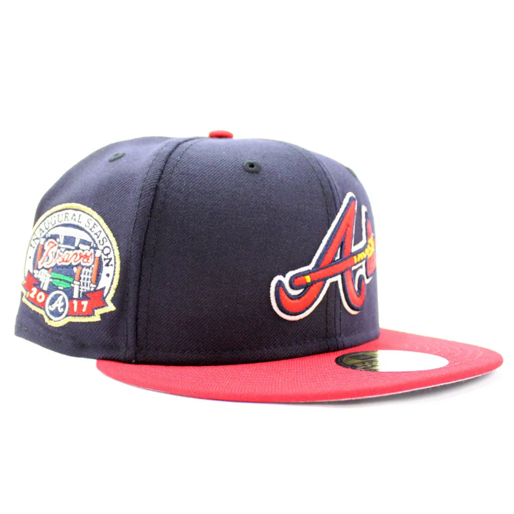 Atlanta Braves 2017 Inaugural Season New Era 59Fifty Fitted Hat (Navy Gray Under Brim)