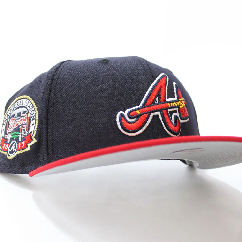 Atlanta Braves 2017 Inaugural Season New Era 59Fifty Fitted Hat (Navy Gray Under Brim)