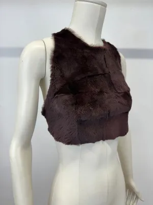 A/W1995 Maison Margiela fur patchwork leather top