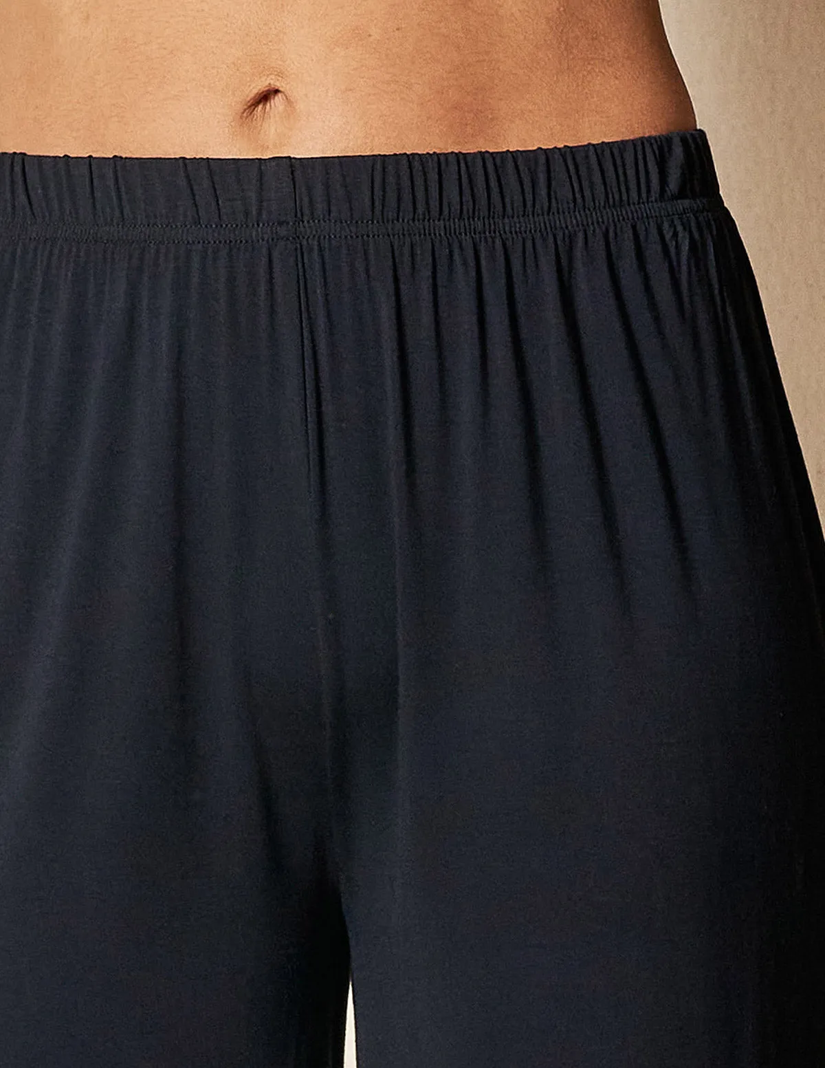 Bamboo Capri Pajama Pants - Black