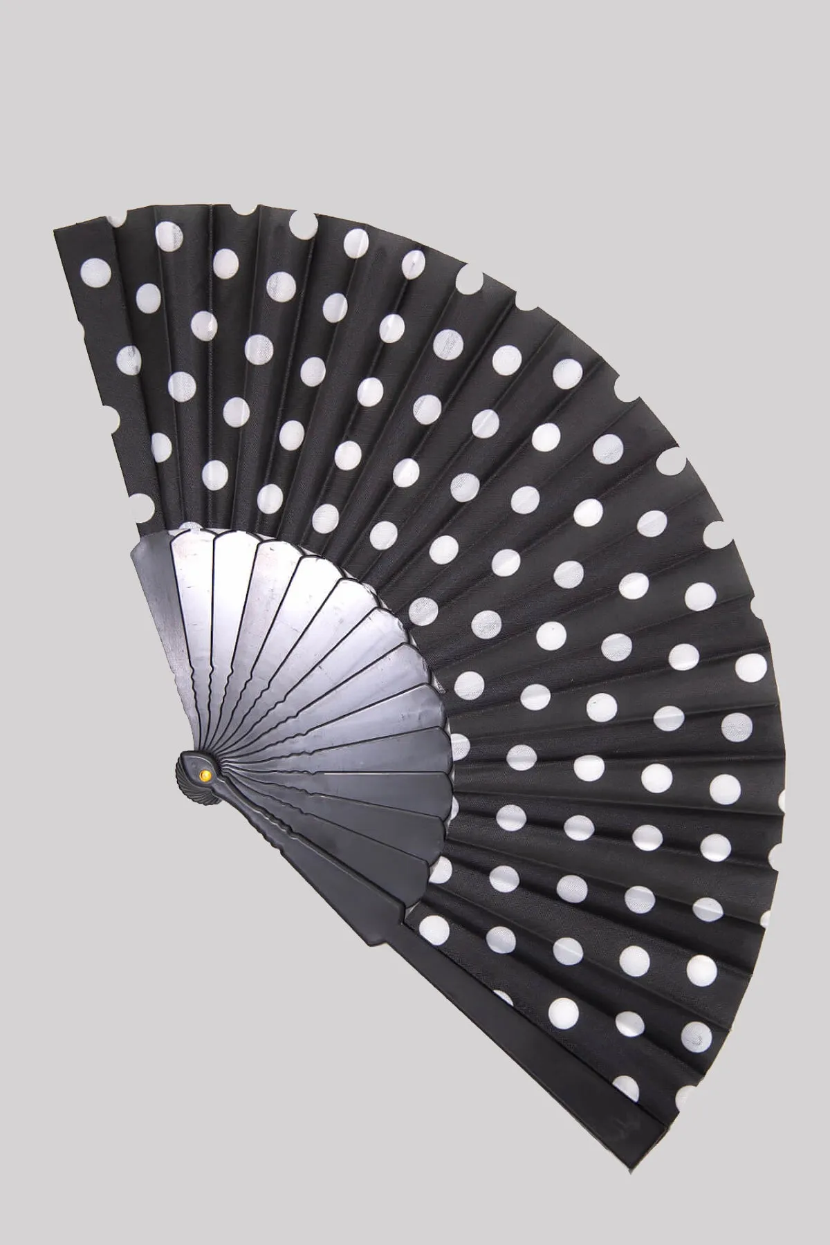 Banned Carmela 1950's Rockabilly Retro Style Hand Fan, Black, One-Size